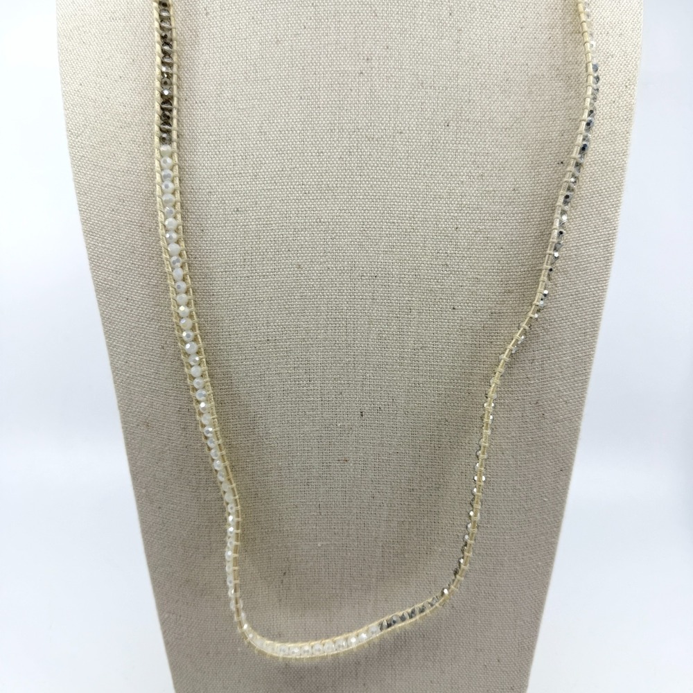 Boho Crystal Wrap Necklace - Beaded Long Choker for Stacking & Layering